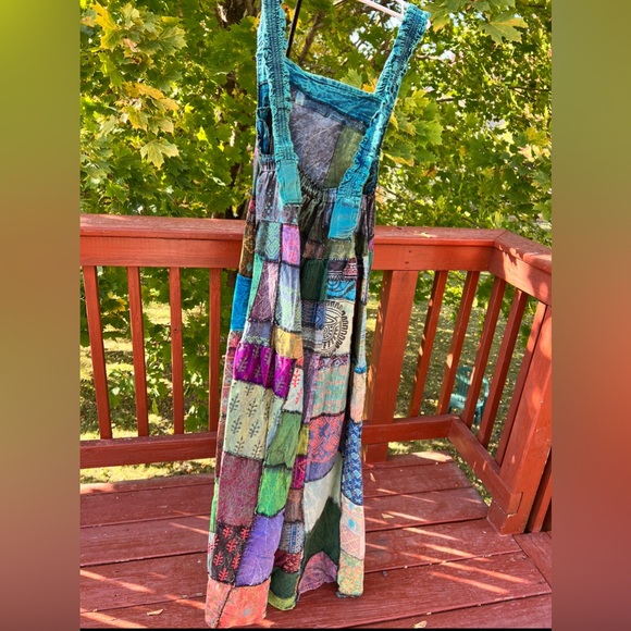 Patchwork hippie overalls - Picture 2 of 2